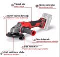 Einhell AXXIO 18/115 Q Solo Akülü Avuç Taşlama