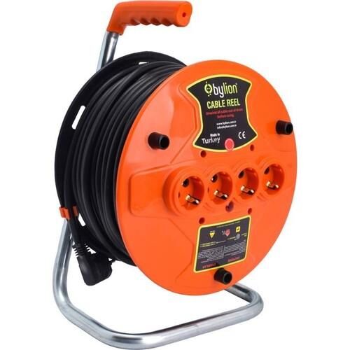 Bylion 30 Metre Seyyar Makaralı Uzatma Kablosu 3*2.5mm² 30 Mt. MB3025