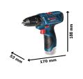 BOSCH GSR 120-LI 12V 2 AH ÇİFT AKÜLÜ DELME VİDALAMA
