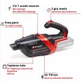 Einhell TE-HV 18/06 Li - Solo, Akülü El Süpürgesi