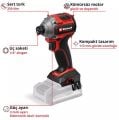 Einhell TP-CI 18/250-C Li BL - Solo, Profesyonel Akülü Darbeli Vidalama