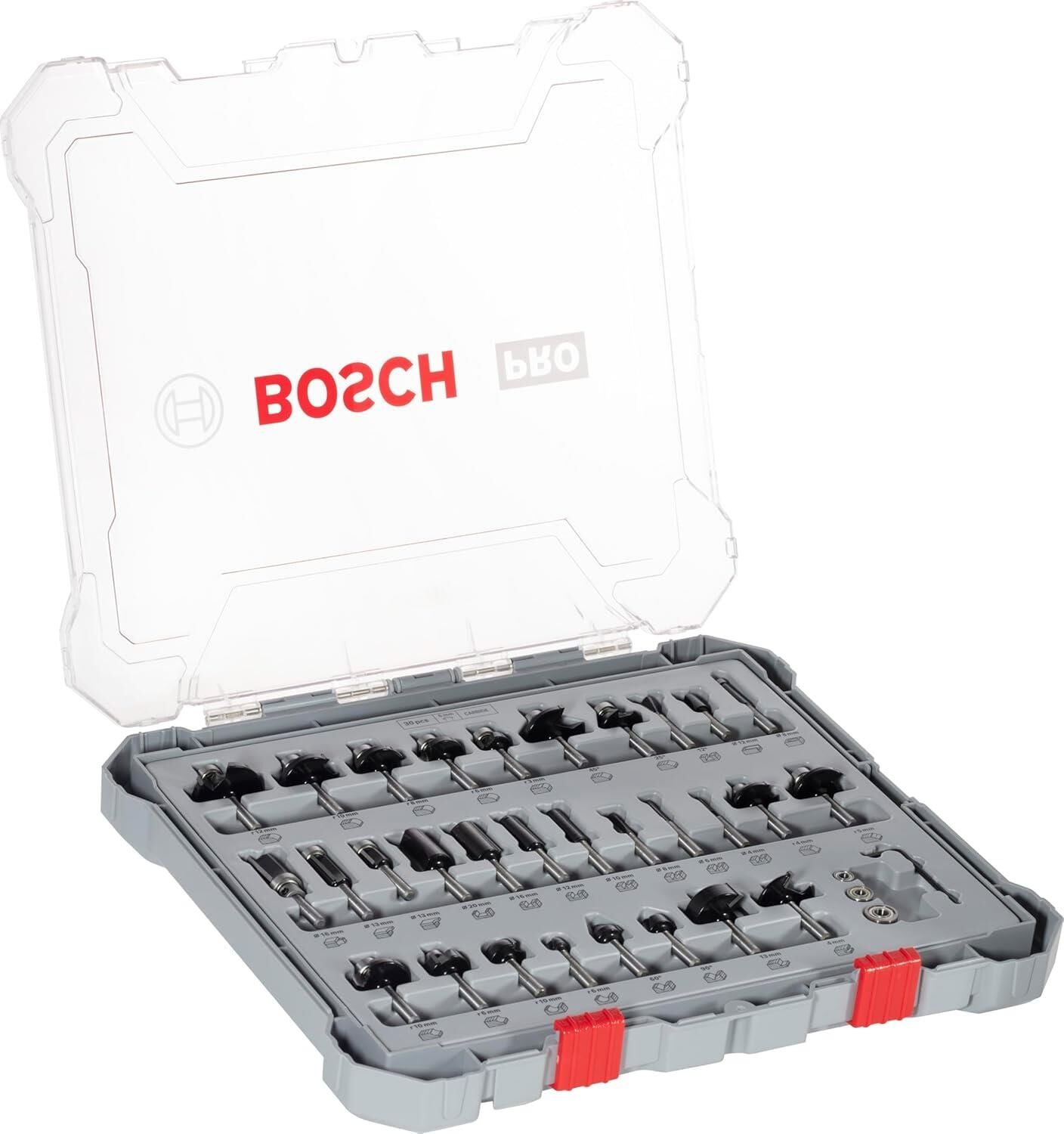 Bosch Freze Seti 30 Parça Karışık 6 mm (Pro) 2607017474